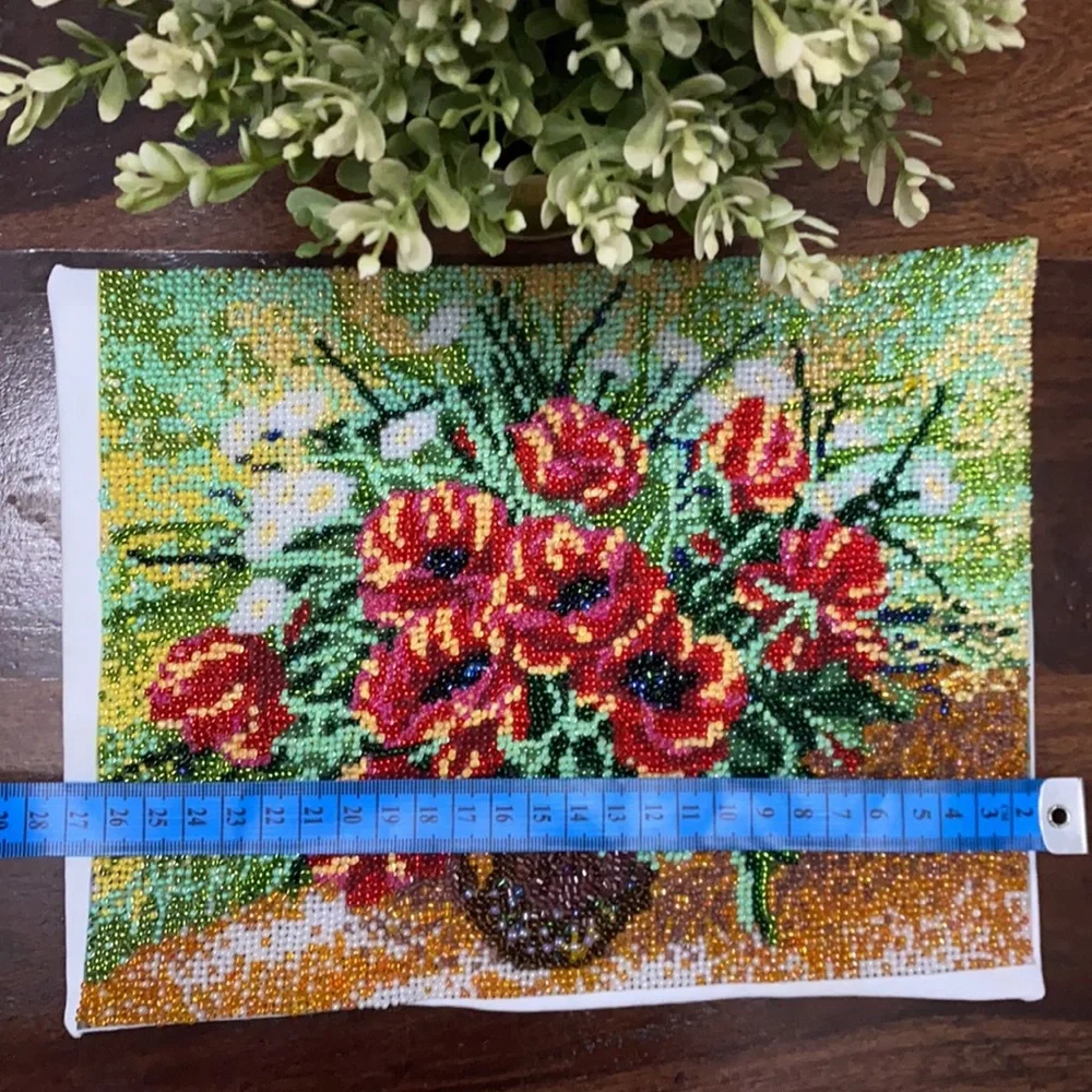 Multi Colour Hand Embroidered Beaded painting - Picture 5 of 5